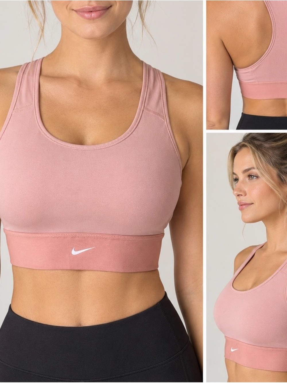 Nike Dri Fit Pink Peach Tone Racerback Sports Bra
